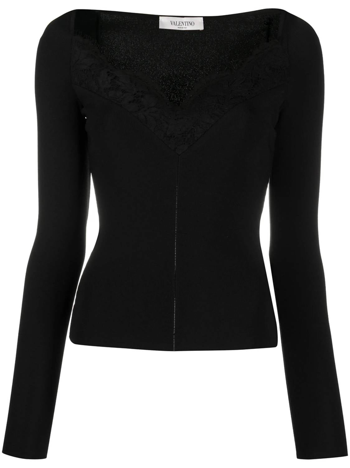 Valentino - Viscose Blend Lace Sweater