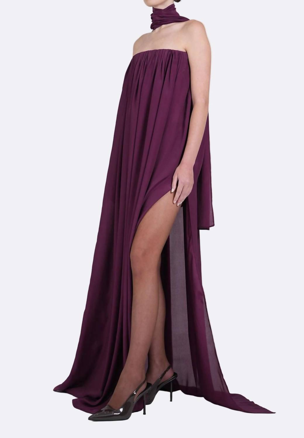 Nonchalant Label - Marlow Strapless Chiffon Maxi Dress