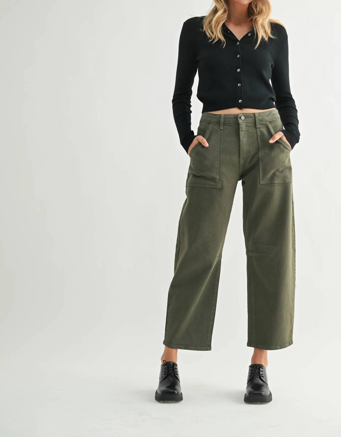 Just Black Denim - Utility Seamed Barrel Jeans
