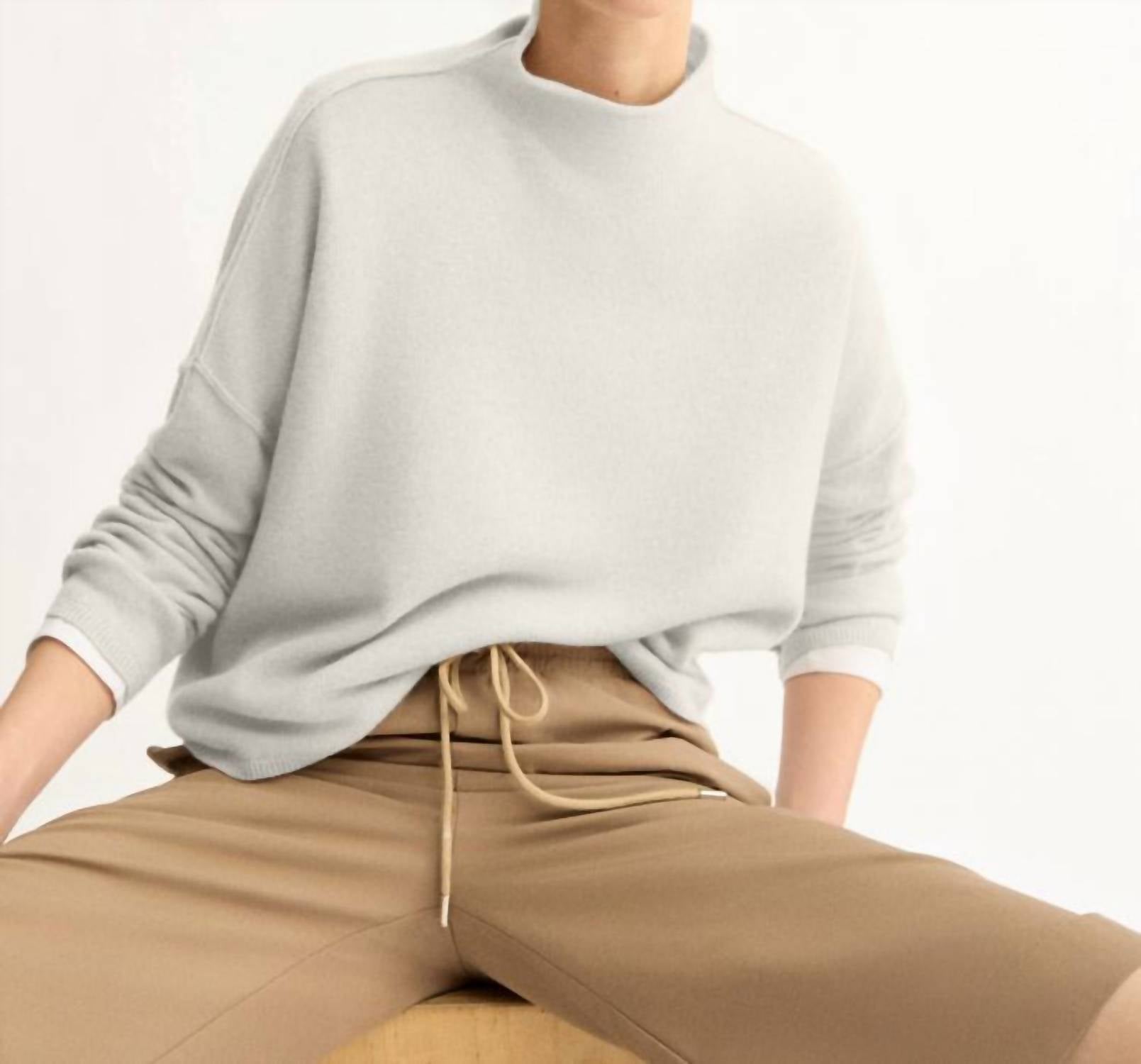 Arlo Mott Penn Roll Neck Top in grey - women's long sleeve top