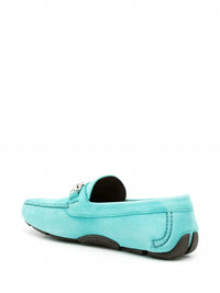 Salvatore Ferragamo Men's Gancini Leather Loafers in turquoise - men's loafer - view 120