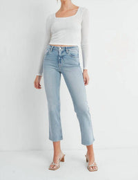 Just Black Denim - Slim Cropped Bootcut Jeans