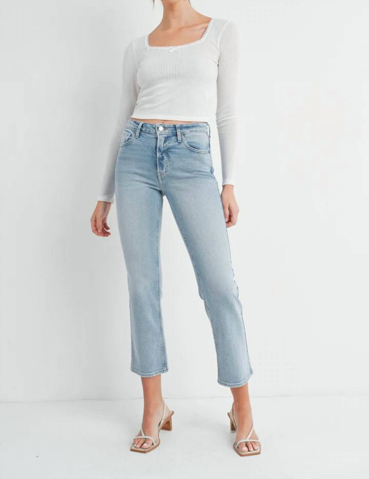 Just Black Denim - Slim Cropped Bootcut Jeans