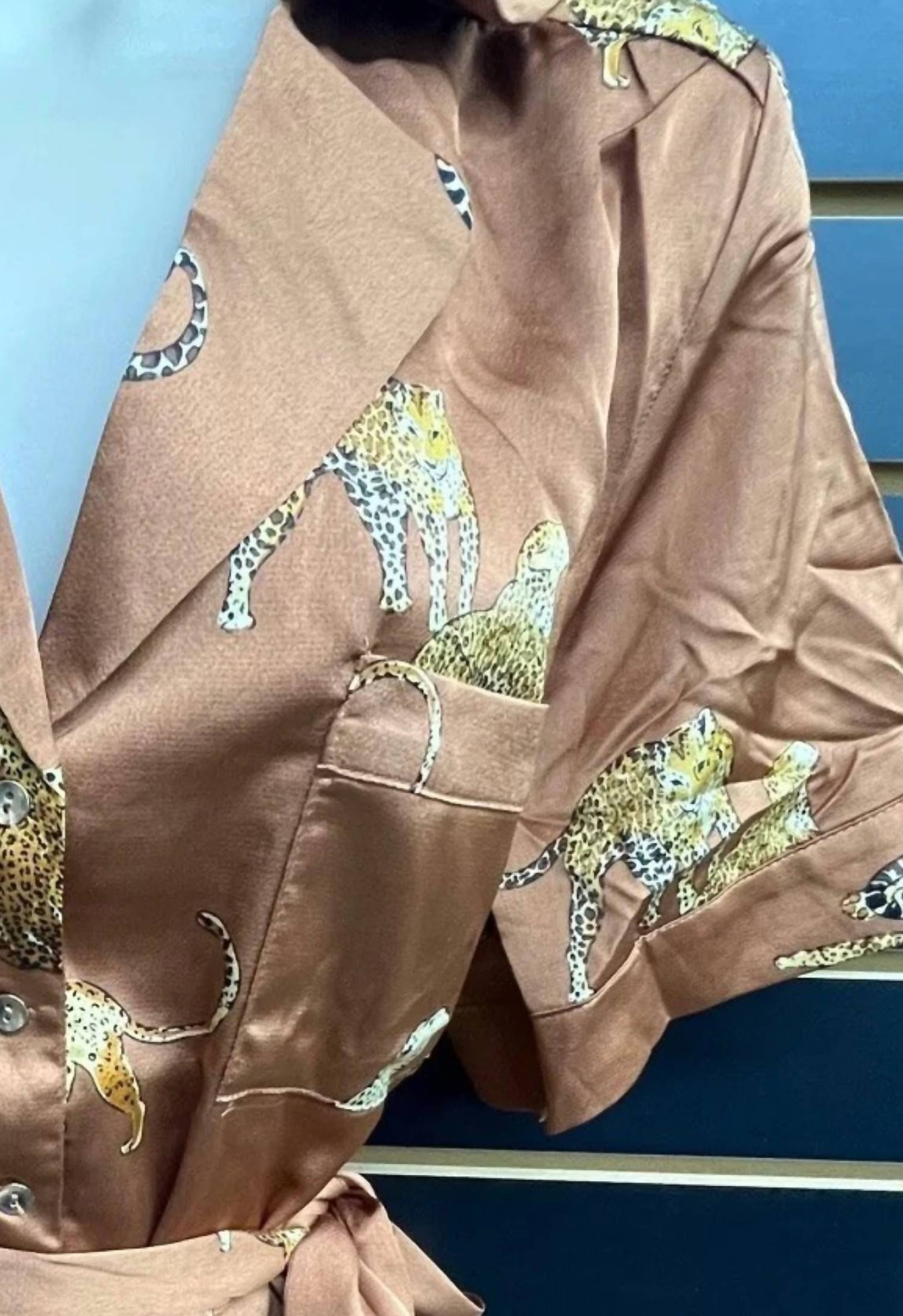 ee:some Women's Shirt Romper in animal print - women's pants - alternate view