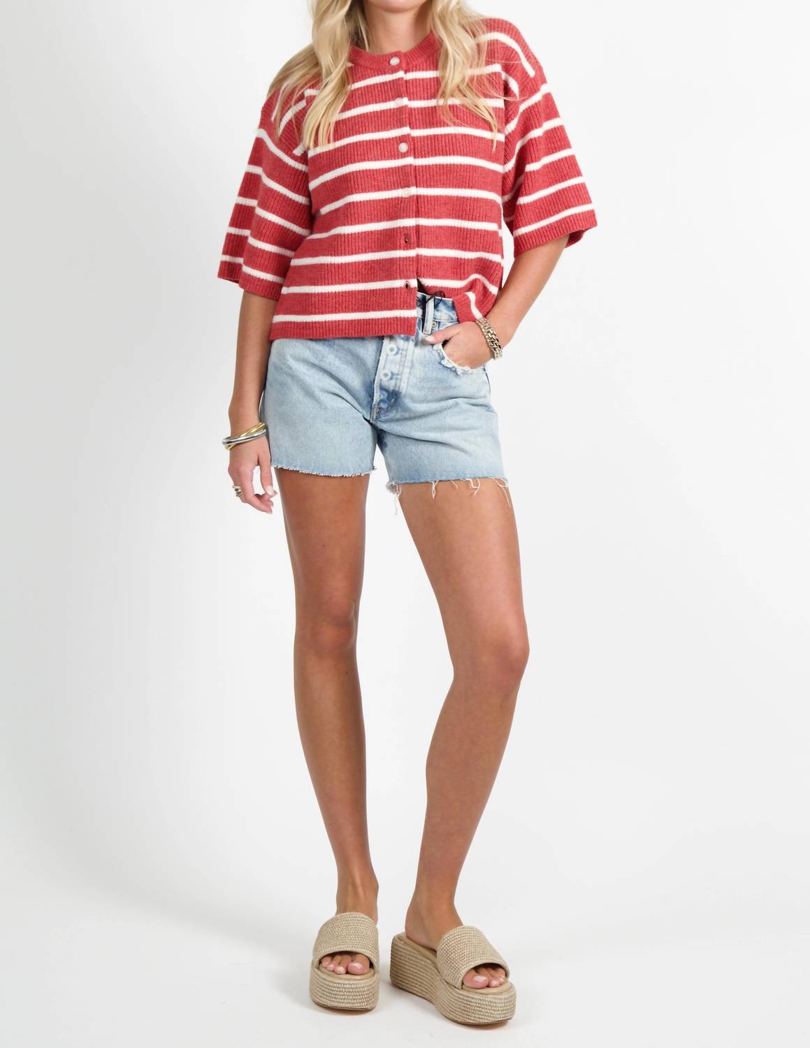 Aureum - Women's Kate Striped Cardigan