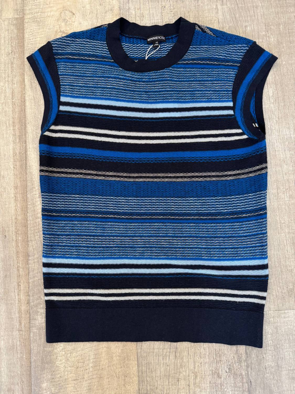 Minnie Rose - Women's Novelty Stripe Crew Vest