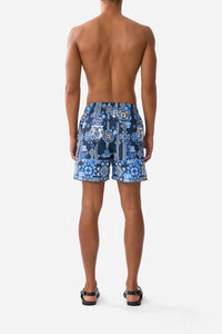 Camilla - Elastic Waist Mid Length Boardshorts