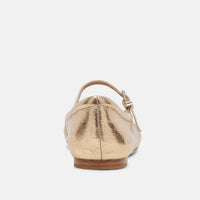 Dolce Vita Women's Reyes Mary Jane Ballet Flats in gold distressed leather - women's flats - view 7