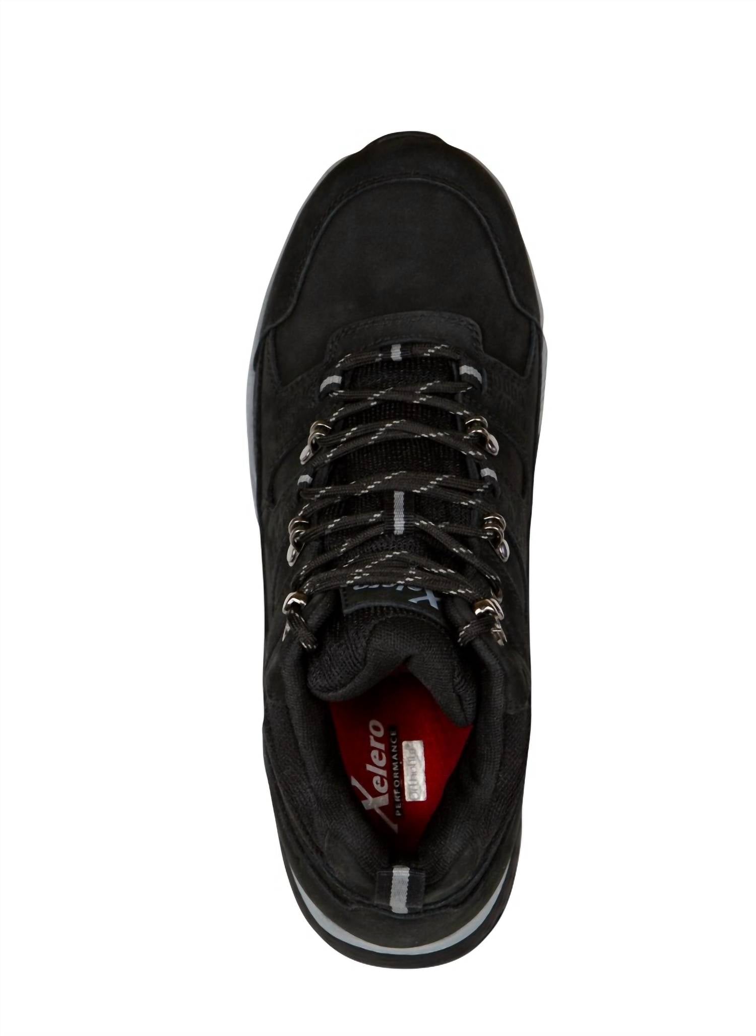 Xelero Men's Steadfast Hiker Hi Shoe in black granit - men's sneaker - detail view