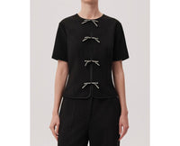 Exquise - Dove Short Sleeve Blouse