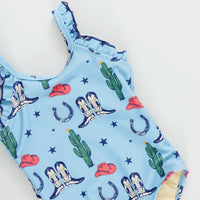 Pink Chicken - Girl's Tiny Rodeo Swimsuit