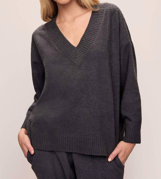 Eberjey - Boucle Boyfriend Oversized V-neck Sweater