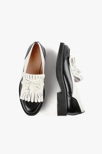 ALL BLACK Women's Kilty Guy Flats in black white - women's flats - view 4