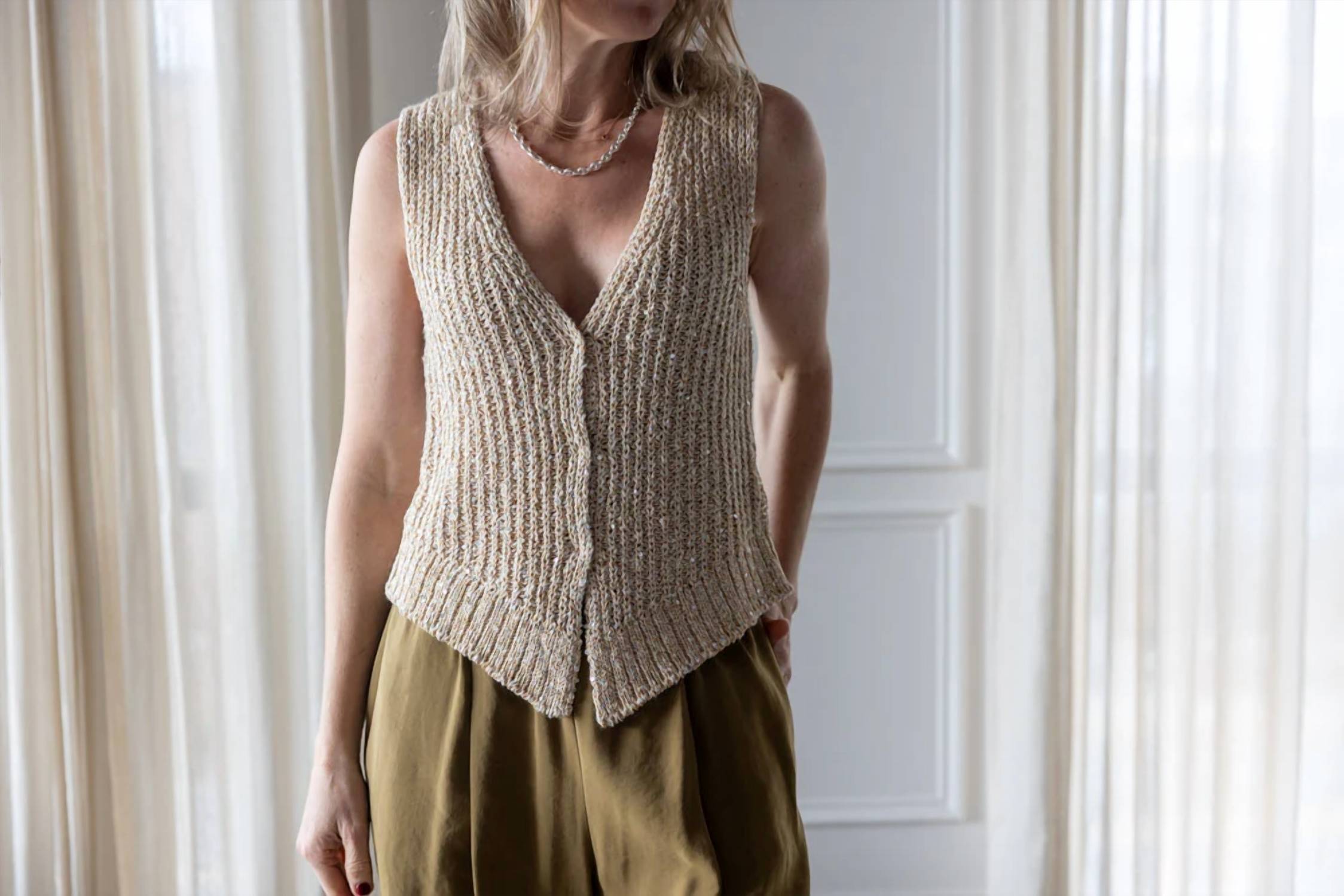 Alysi - Sequin Knit Vest