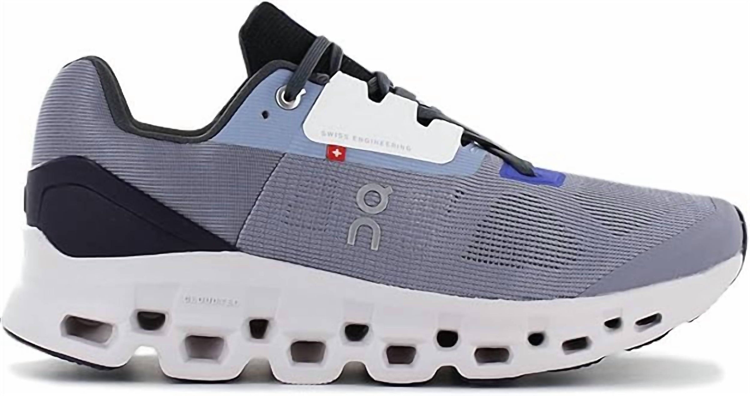 On Cloud Men's Cloudstratus Textile Synthetic Trainers in midngith blue and white - men's shoe