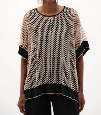 Joseph Ribkoff - Kimono Sleeve Mesh Pullover Top