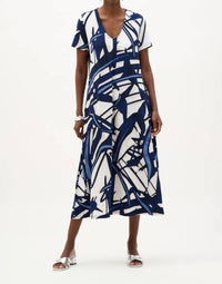 Joseph Ribkoff - Abstract Midi Trapeze Dress