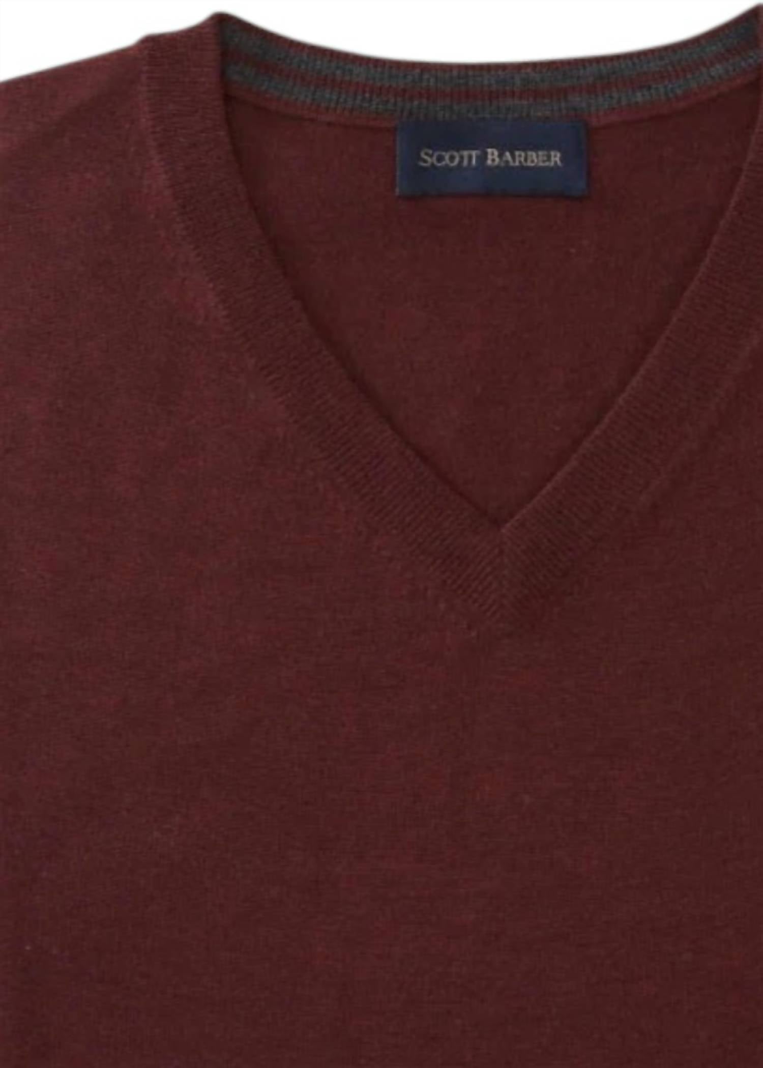 Scott Barber - Men's Merino V Neck Sweater
