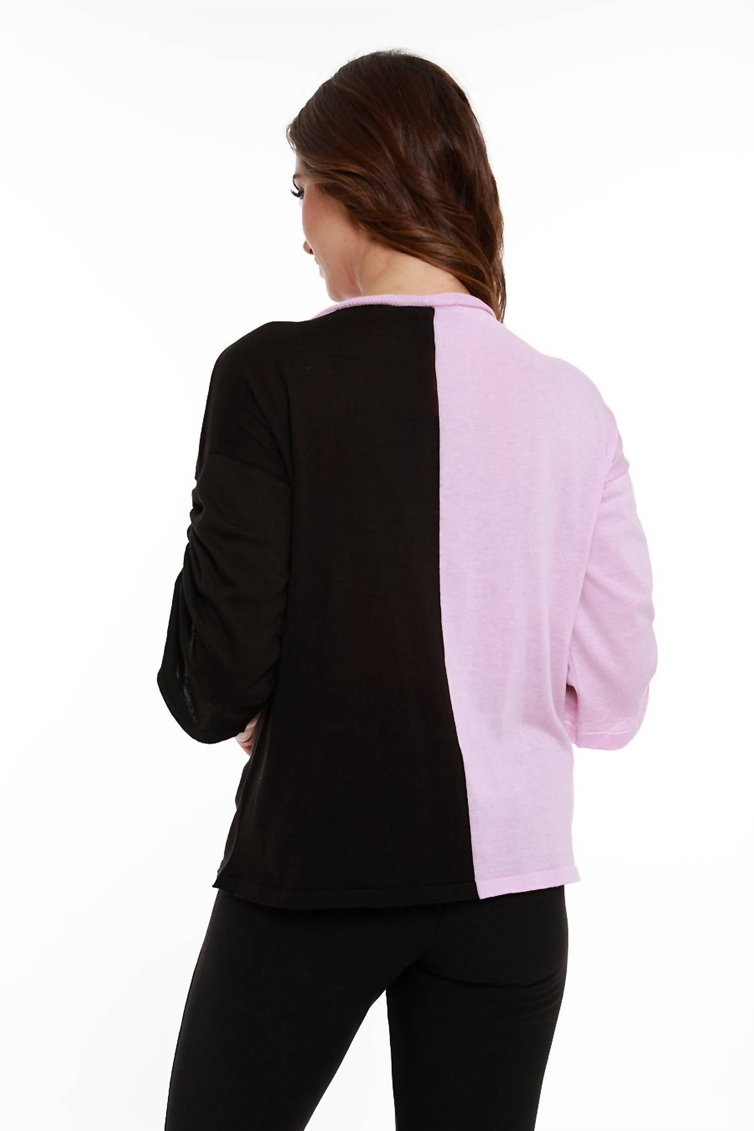 Two Tone Gathered Sleeve Top