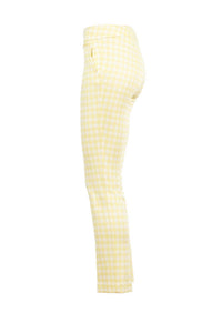 Avenue Montaigne Lulu Straight Cropped Pant in grid check - women's pants - view 5