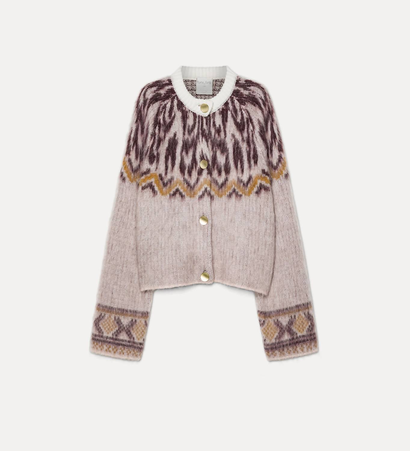 Forte Forte - Baby Alpaca Moiree Fair Isle Jacquard Sweater