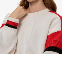 Sanctuary - Women's Sporty Stripe Crewneck Sweater