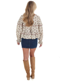 So Me Romantic Floral Boho Top in vintage floral - women's blouse - view 4