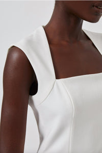 FRENCH CONNECTION Whisper Ruth Square Neck Dress in white - women's dress - view 4