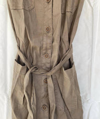 Level99 - Women's Button Up Sleeveless Dress