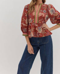 Entro - Winter Floral Top