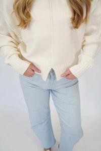 Vervet By Flying Monkey - High Rise Coastal Stripe Barrel Leg Jeans