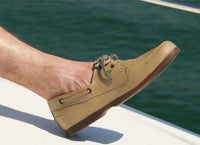 Boatman Men's Cactus Leather Yachty Loafer in classic tan - men's loafer - alternate view