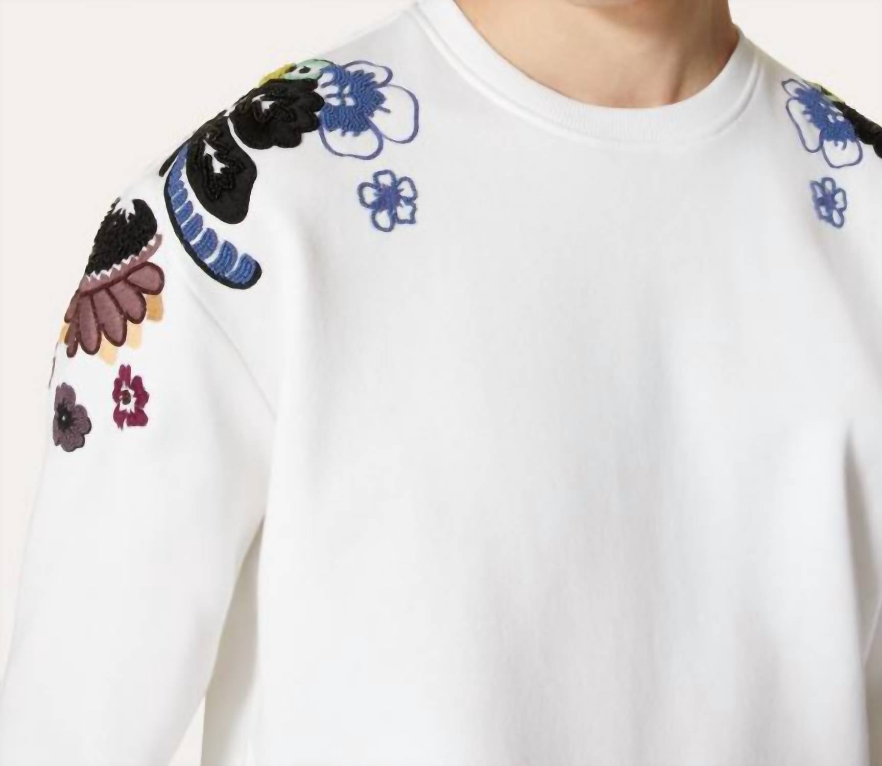 Valentino - World Arazzo Embroidered Crew Neck Sweatshirt