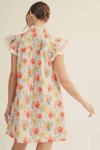 Jodifl High Neck Garden Dress in blush - women's dress - alternate view