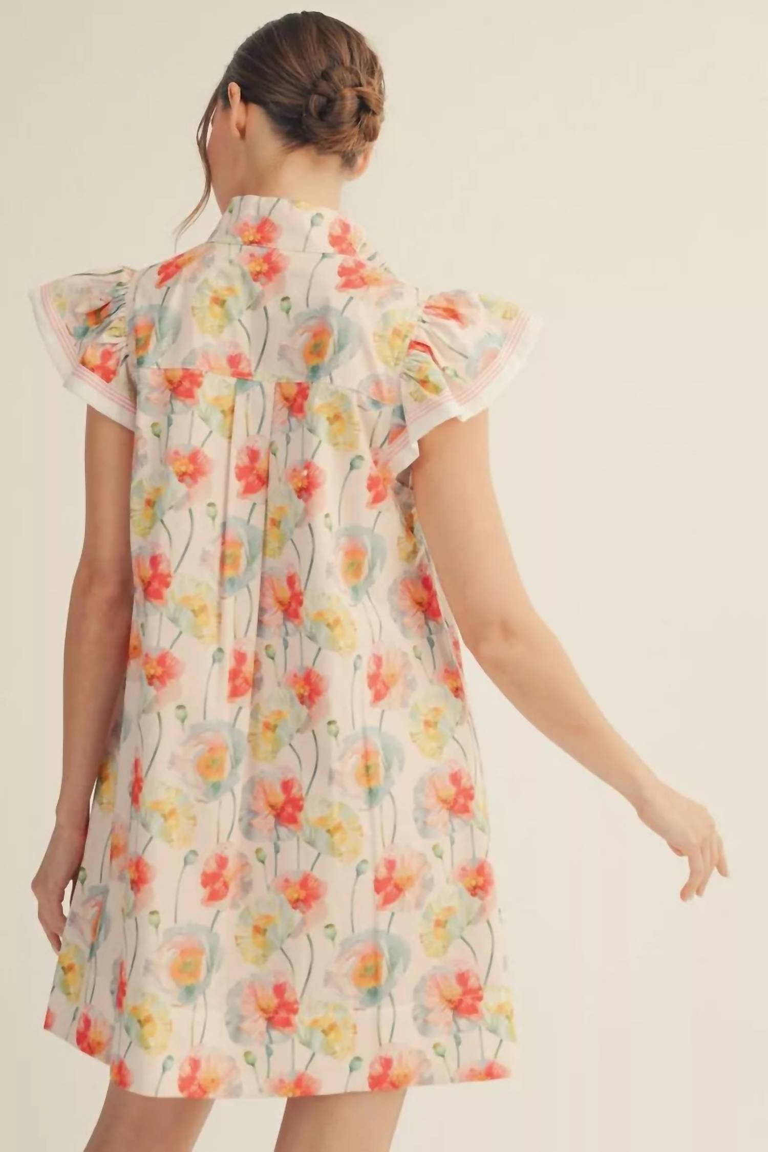 Jodifl High Neck Garden Dress in blush - women's dress - alternate view