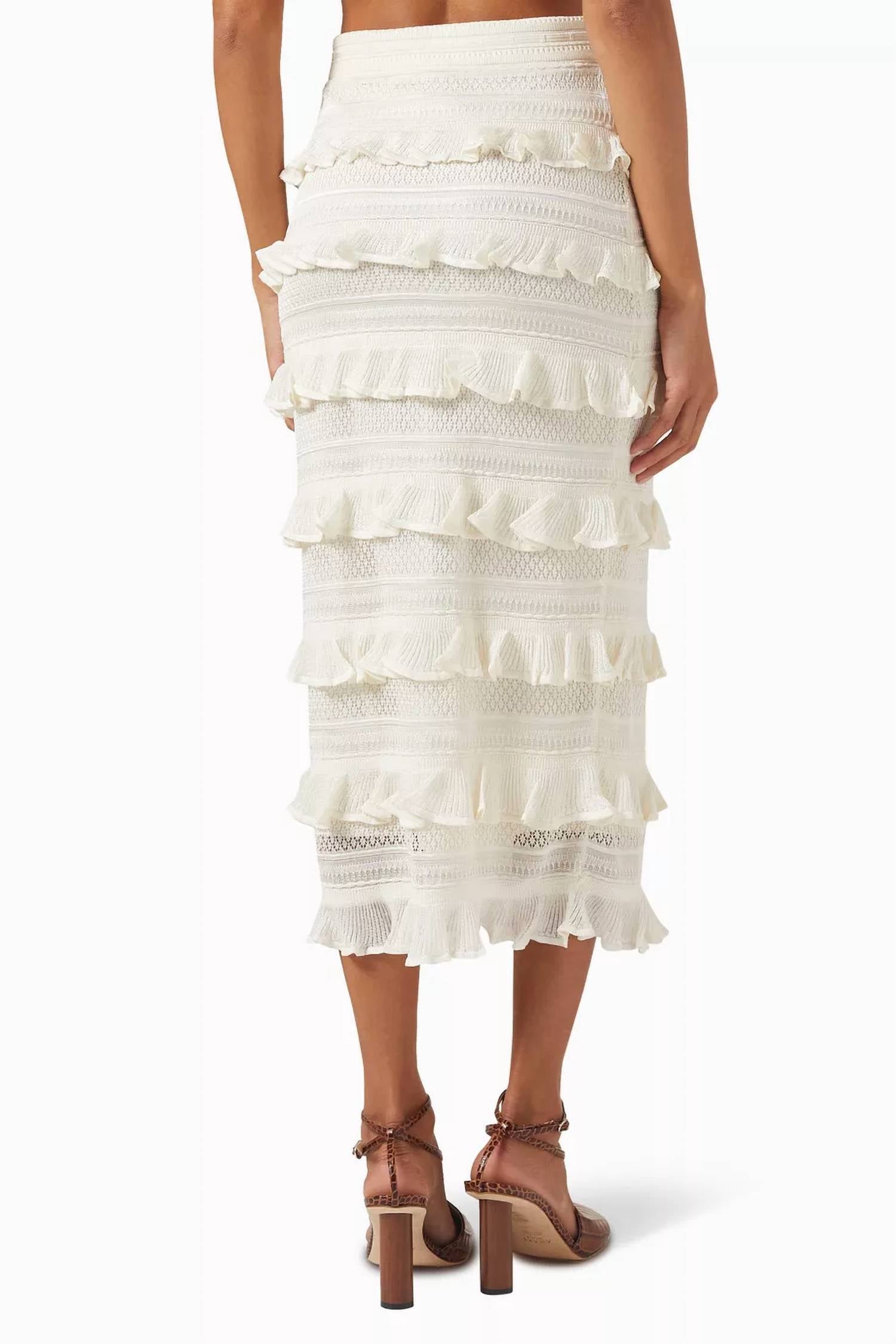 Zimmermann - Wonderland Frill Midi Skirt