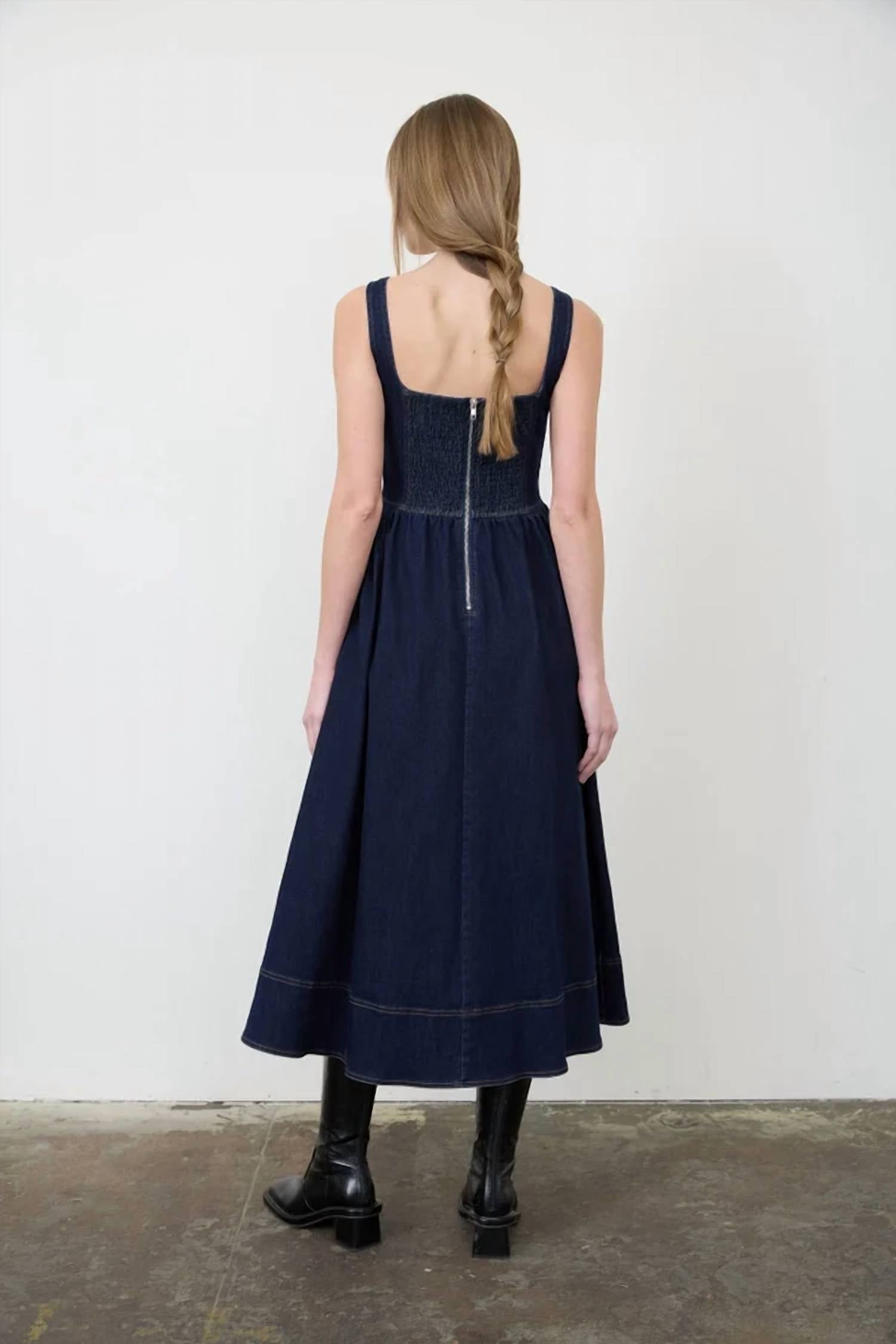 Moon River - Lace-up Front Dress
