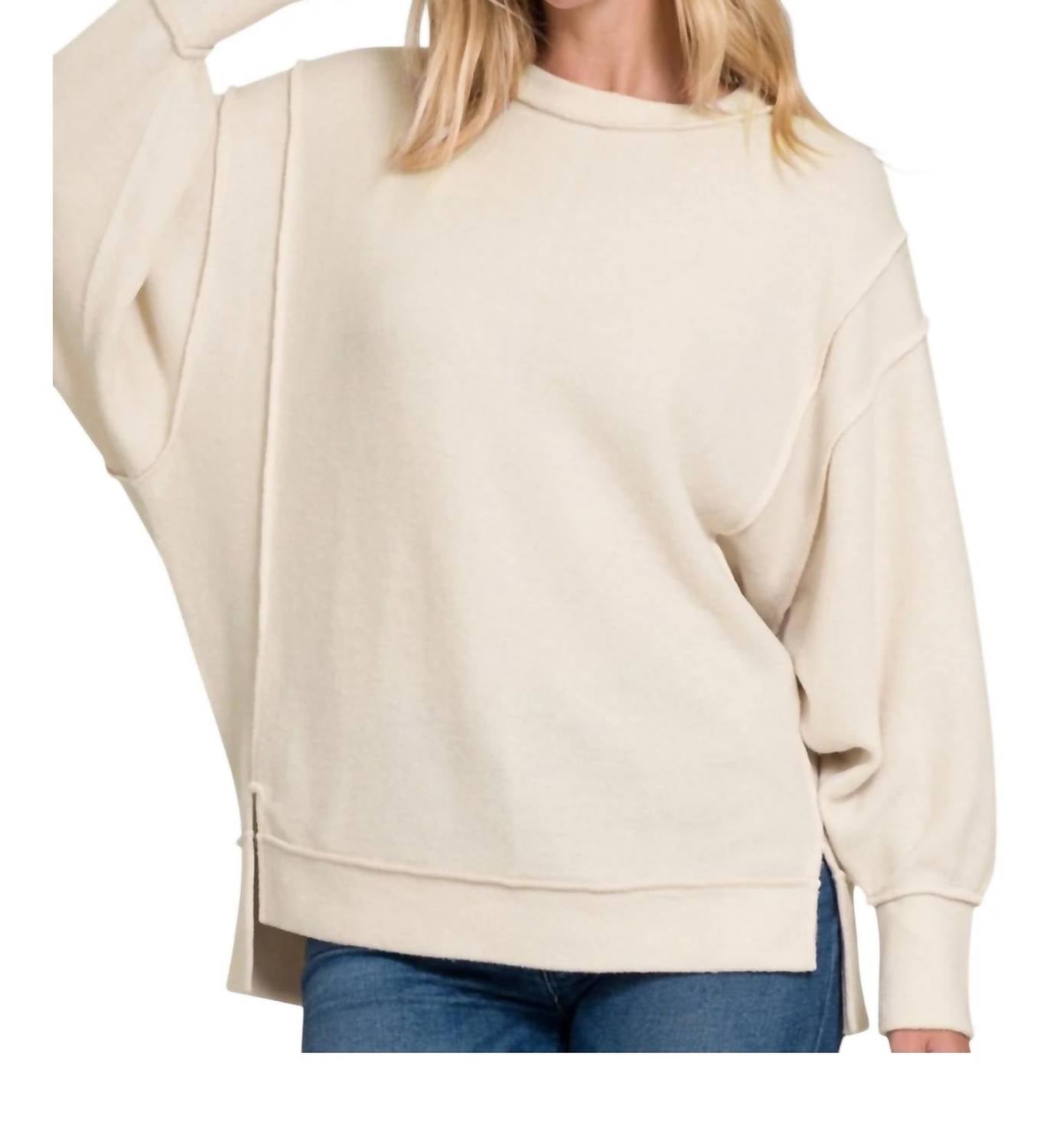 Zenana - Brushed Hacci Sweater - Plus