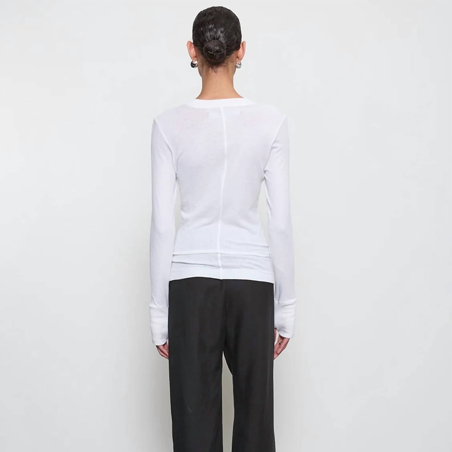 Enza Costa - Easy Cuffed Crew Tee