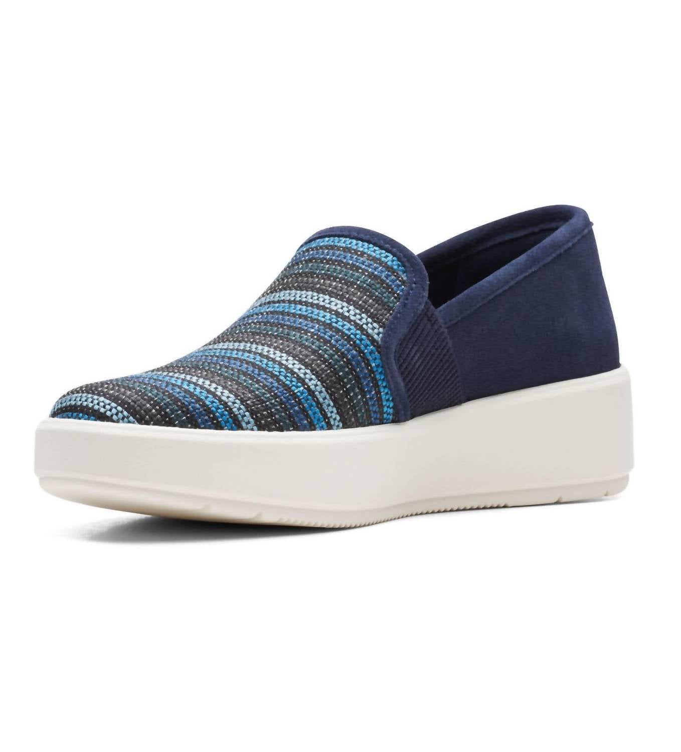 Clarks Women's Layton Petal Sneaker in navy interest - women's sneaker - alternate view
