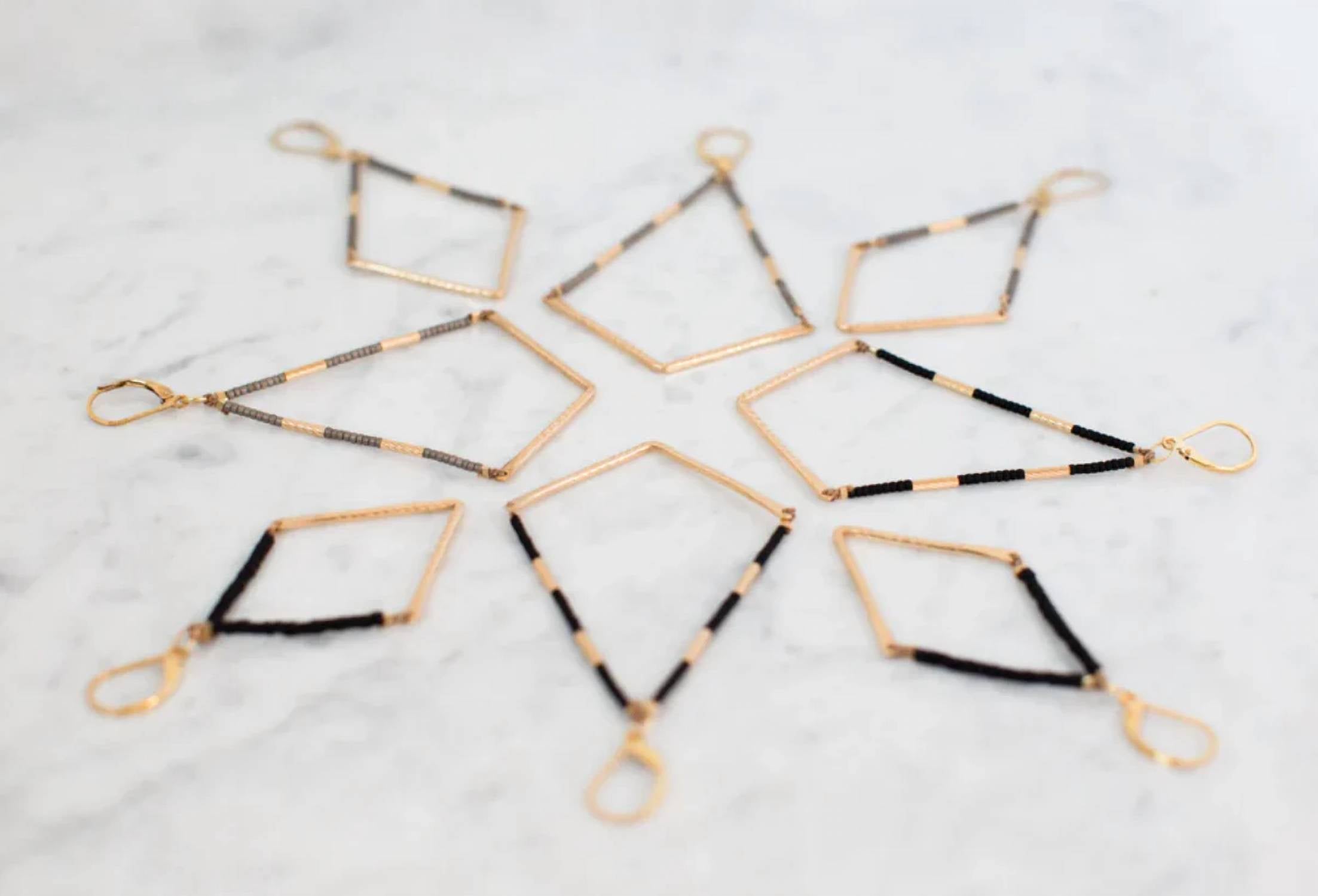 Maya Bauman - Women's Beaded V Small Earrings
