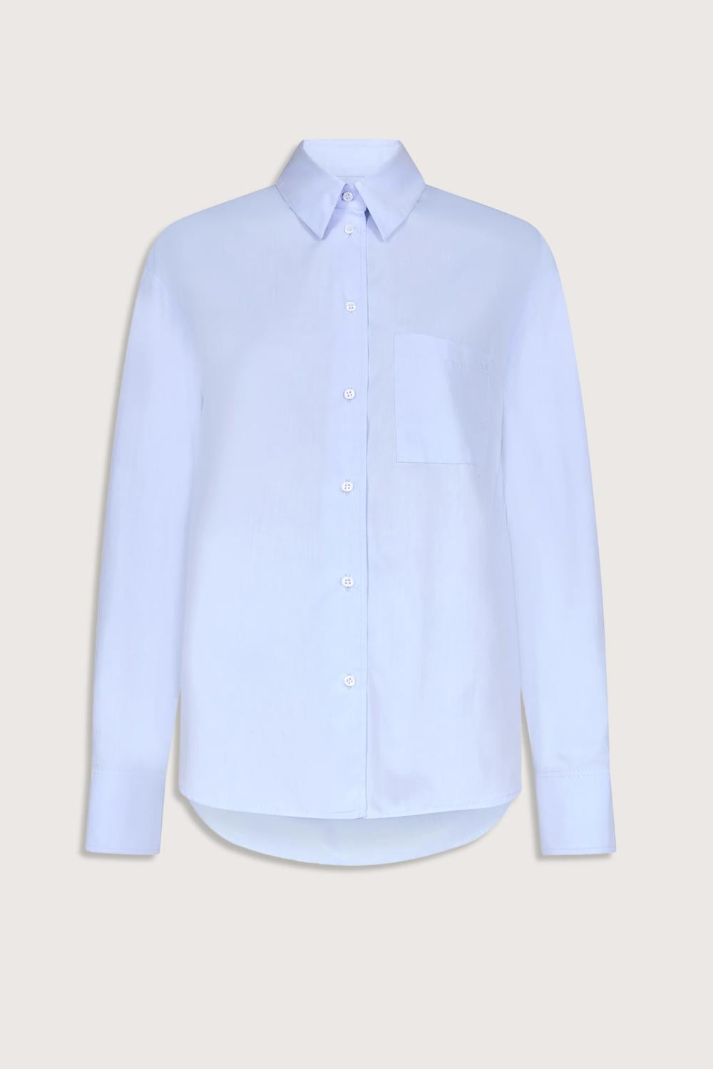 Loulou de Saison Lee Cotton Shirt in storm - women's shirt - view 4