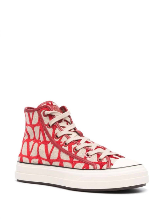 Valentino Garavani - Men's Toile Iconographe Flocked Sneakers