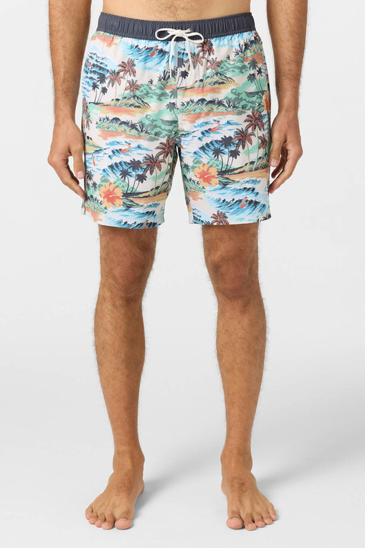 O'Neill - Men's Hermosa Elastic Waist Lined 17" Swim Trunks