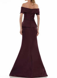 Colors Dress - Beaded Waist Peplum Gown