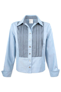 Finley - Crop Tux Combo Shirt