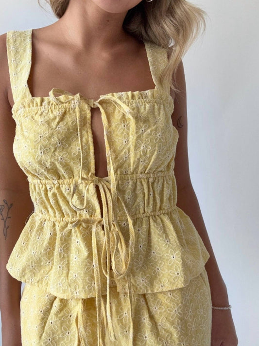 Le Lis - The Sunny Side Tie Tank Top