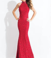 Rachel Allan - Floral Lace Mermaid Gown