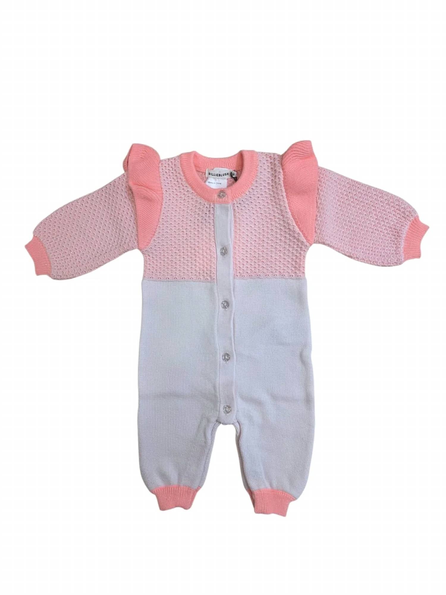 Billieblush - Newborn Ruffle Shoulder Jumpsuit