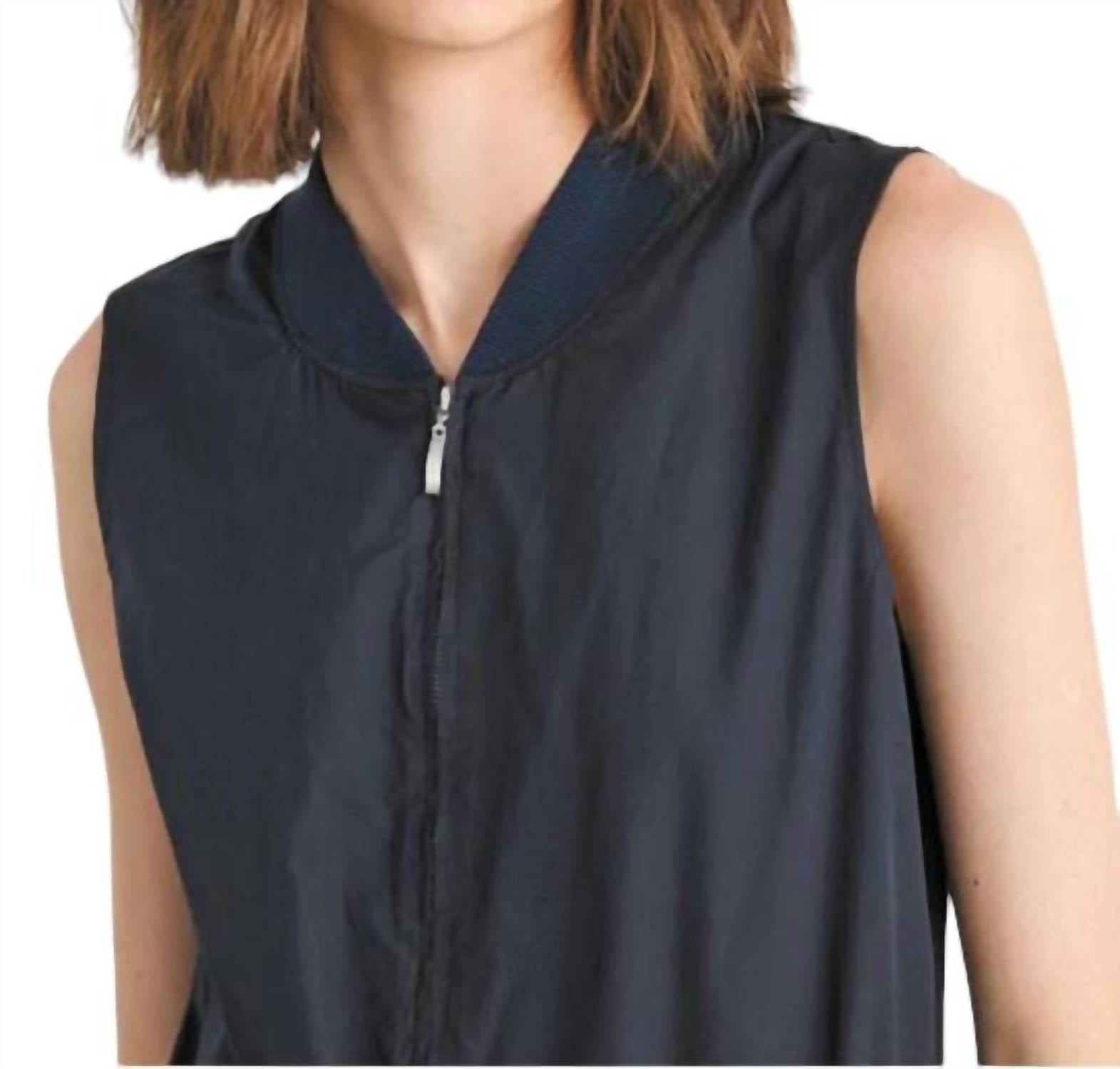 European Culture - Sleeveless Zip Up Jumpsuit